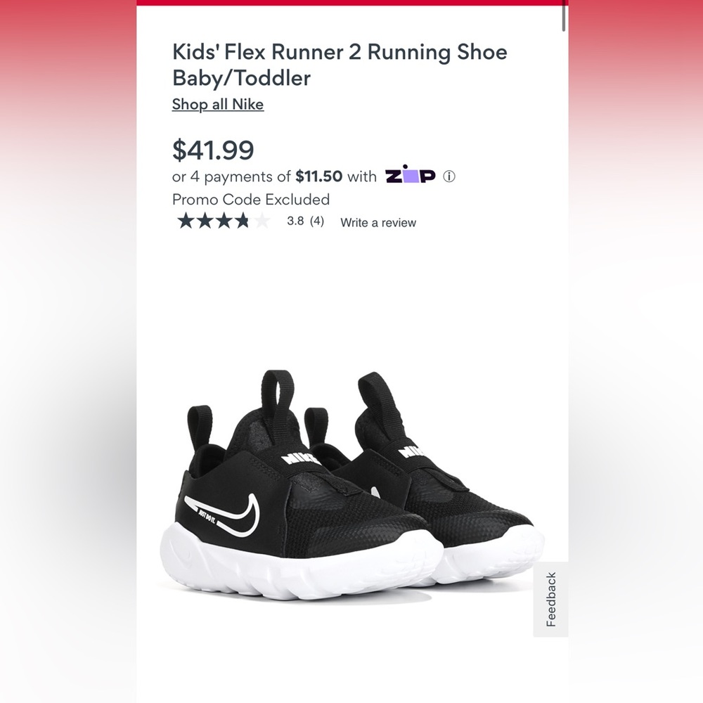 Nike toddler flex runner 2 size 6